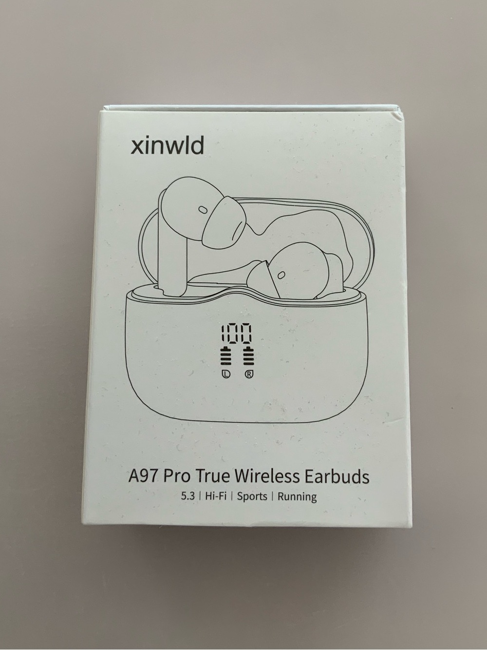 Brand New Xinwld A97 Pro True Wireless Earbuds Navy Blue Case White Earbuds